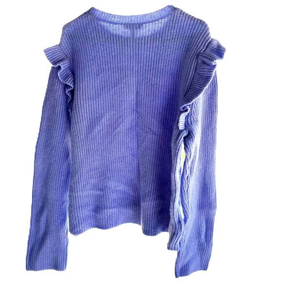 Ann Taylor Sweater with Ruffle Shoulder Detail Cornflower Blue XXL - Picture 2 of 3